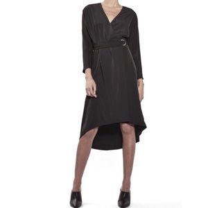 Topshop o-ring wrap midi dress